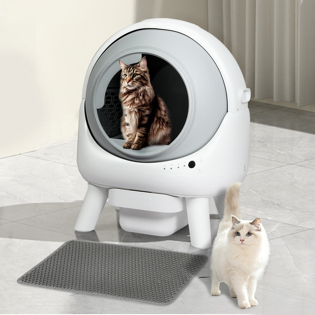PaWz Smart Self Cleaning Cat Litter Box APP Control White-1973193547075162119