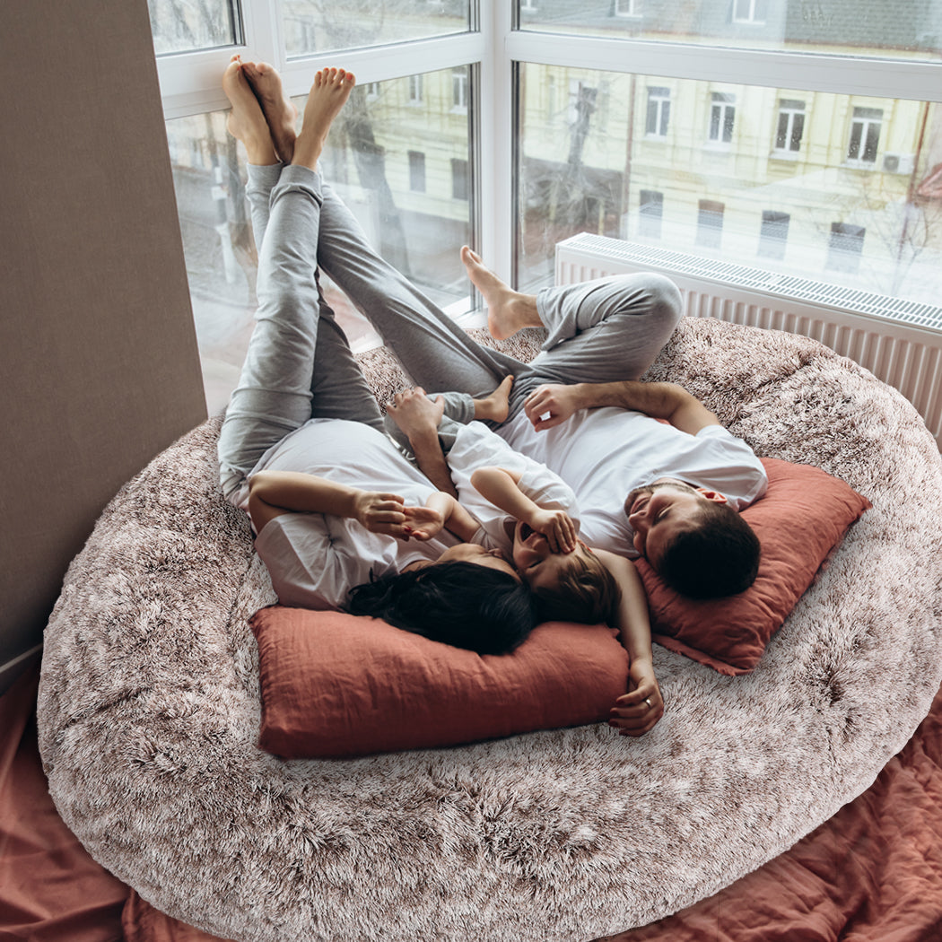 TheNapBed 1.8m Human Size Pet Bed Fluffy Brown-1975420392067698694