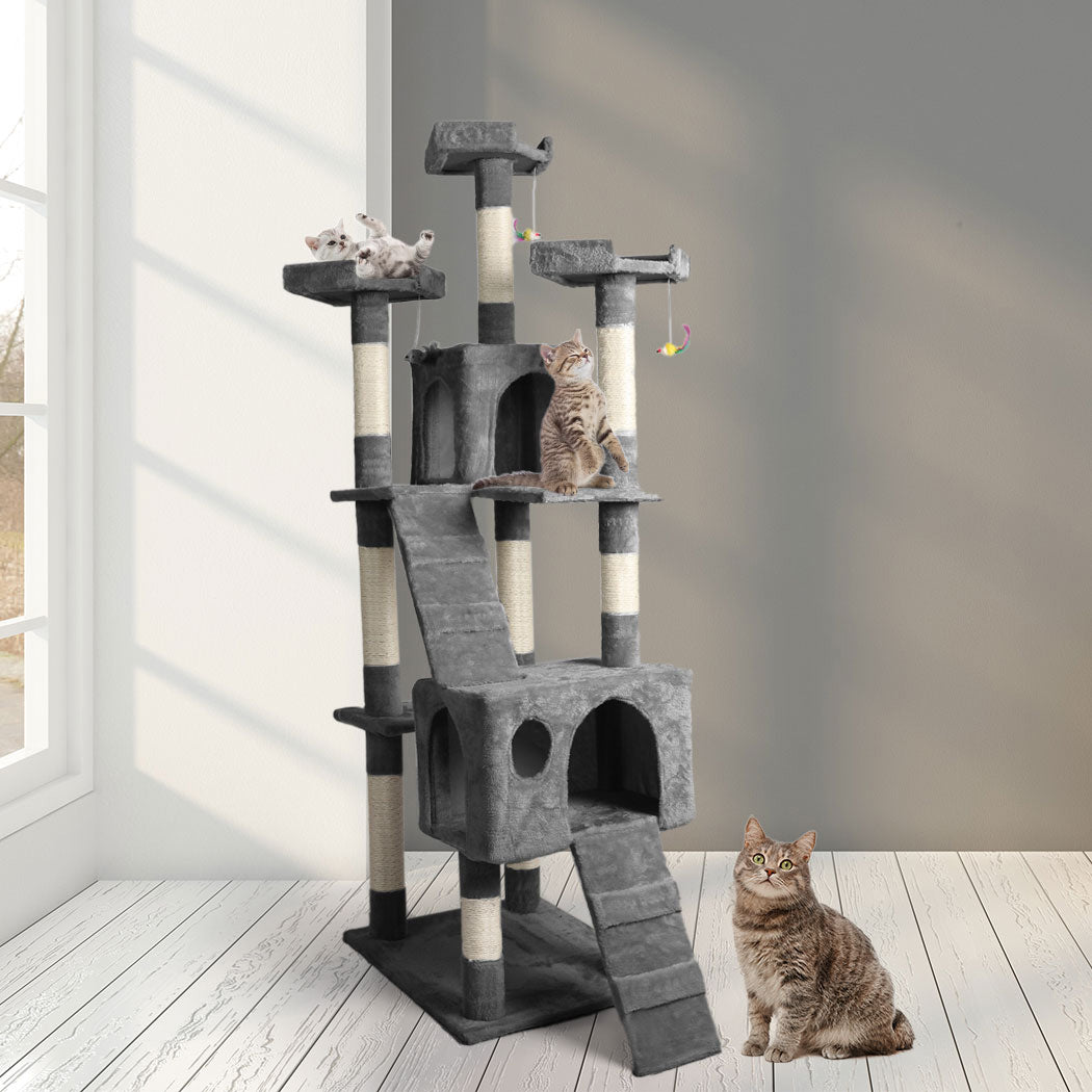 PaWz 184cm Cat Trees Scratching Post Grey-1973193908032770055