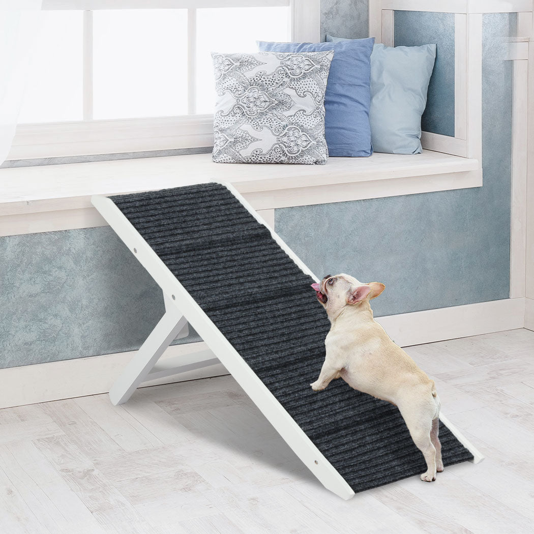 PaWz Adjustable Dog Ramp Height Stair White-1975420391530827783