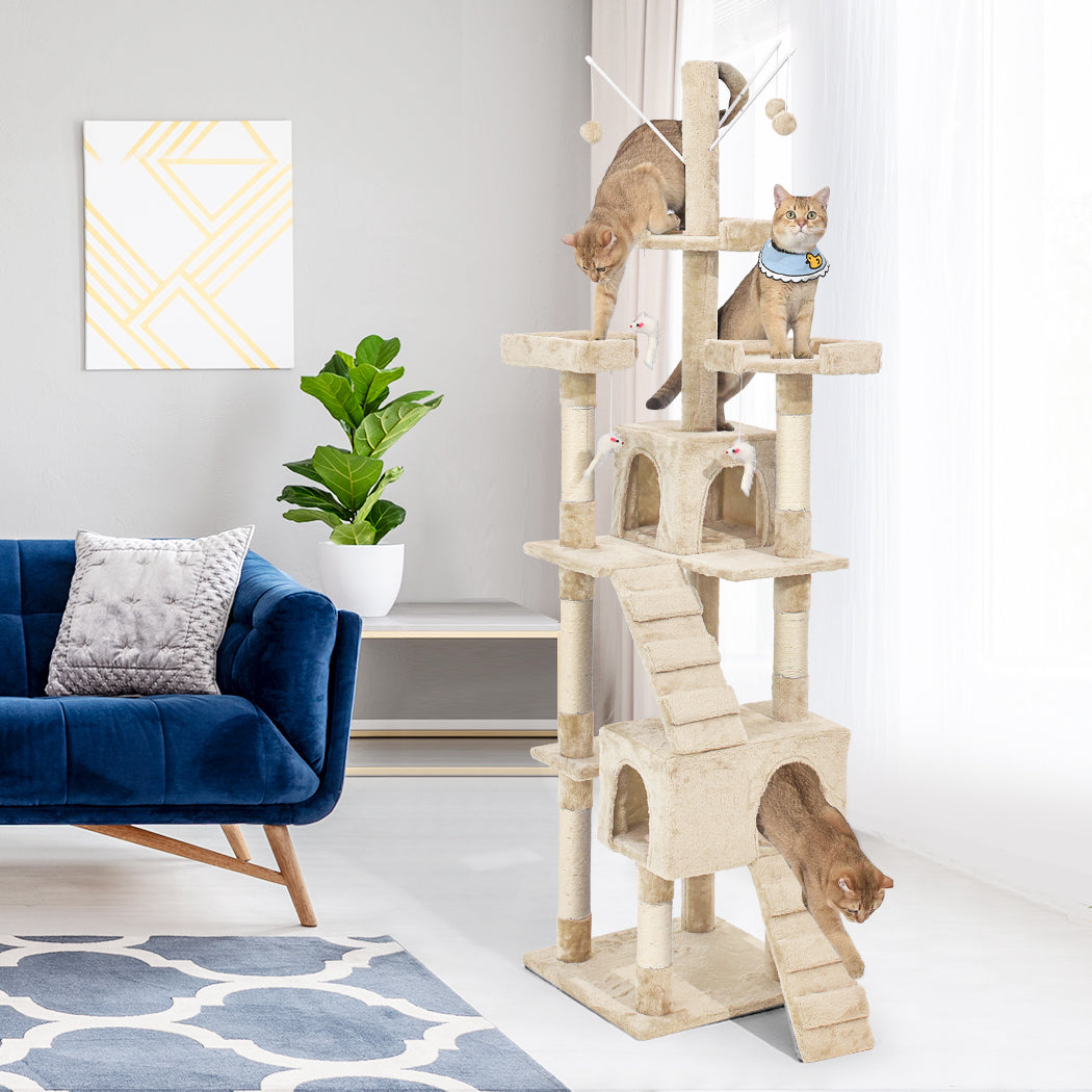 PaWz Cat Tree Scratching Post Scratcher Beige-1975420471109357575