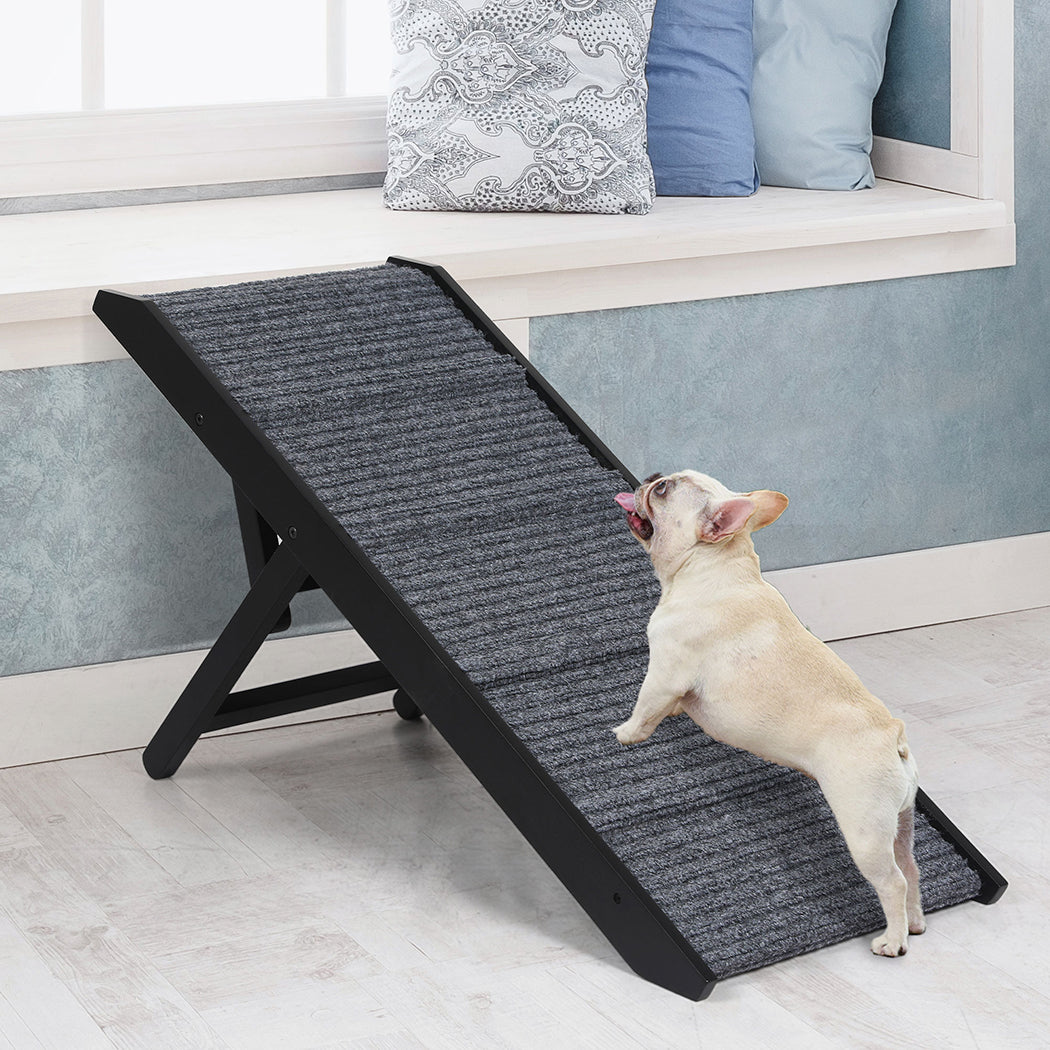 PaWz Adjustable Dog Ramp Height Stair Black-1973193663207051271