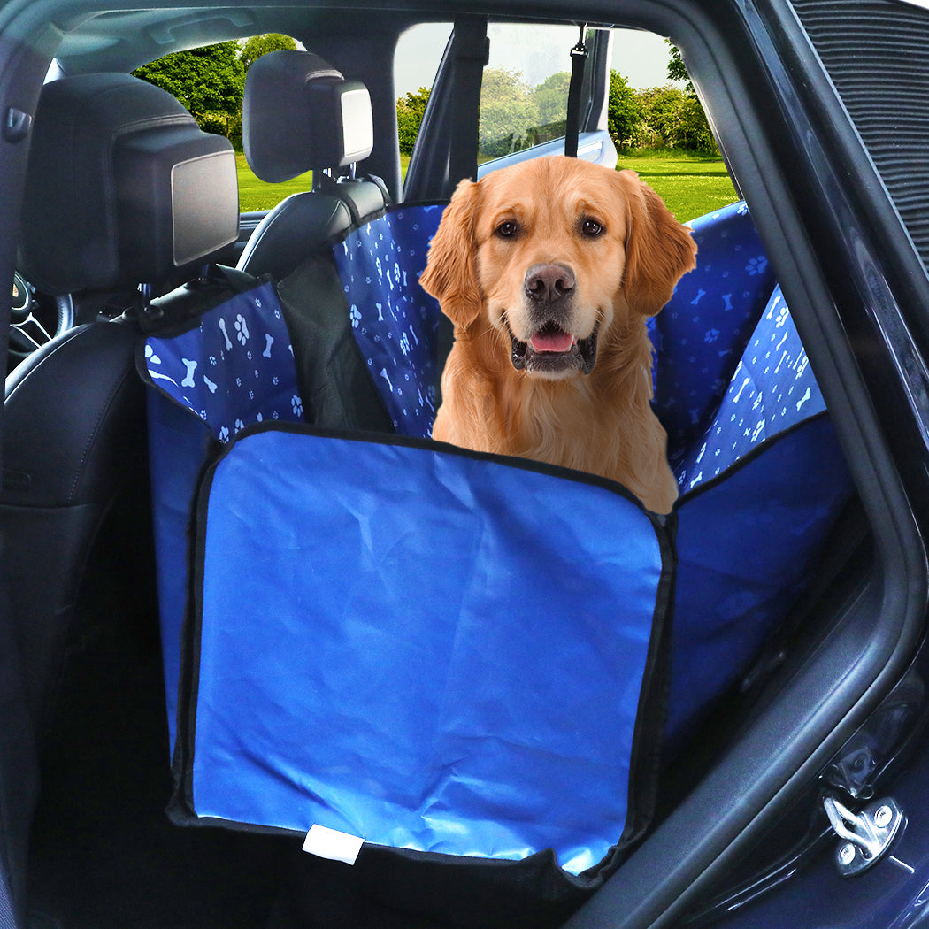 PaWz Pet Back Car Seat Cover Hammock Blue-1973193650611556359