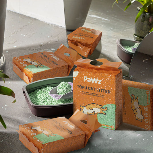 PaWz 2.5kg Tofu Cat Litter Clumping Green Tea x4-1973193453395382278