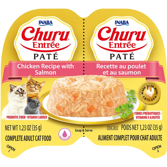 Inaba Cat Churu Entree Pate Chicken & Salmon 35g Twin