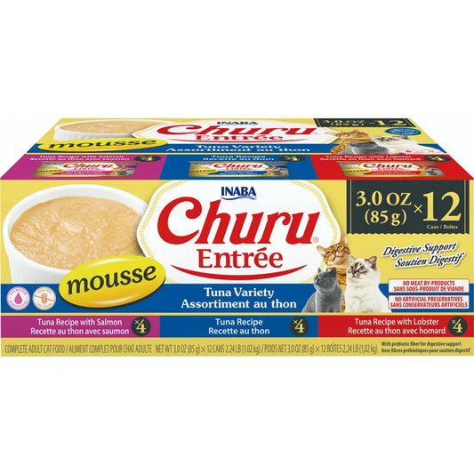 Inaba Cat Churu Entree Mousse Tuna Variety 12*85g