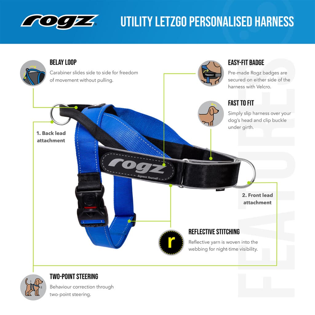 Rogz Utility LetzGo Harness Red