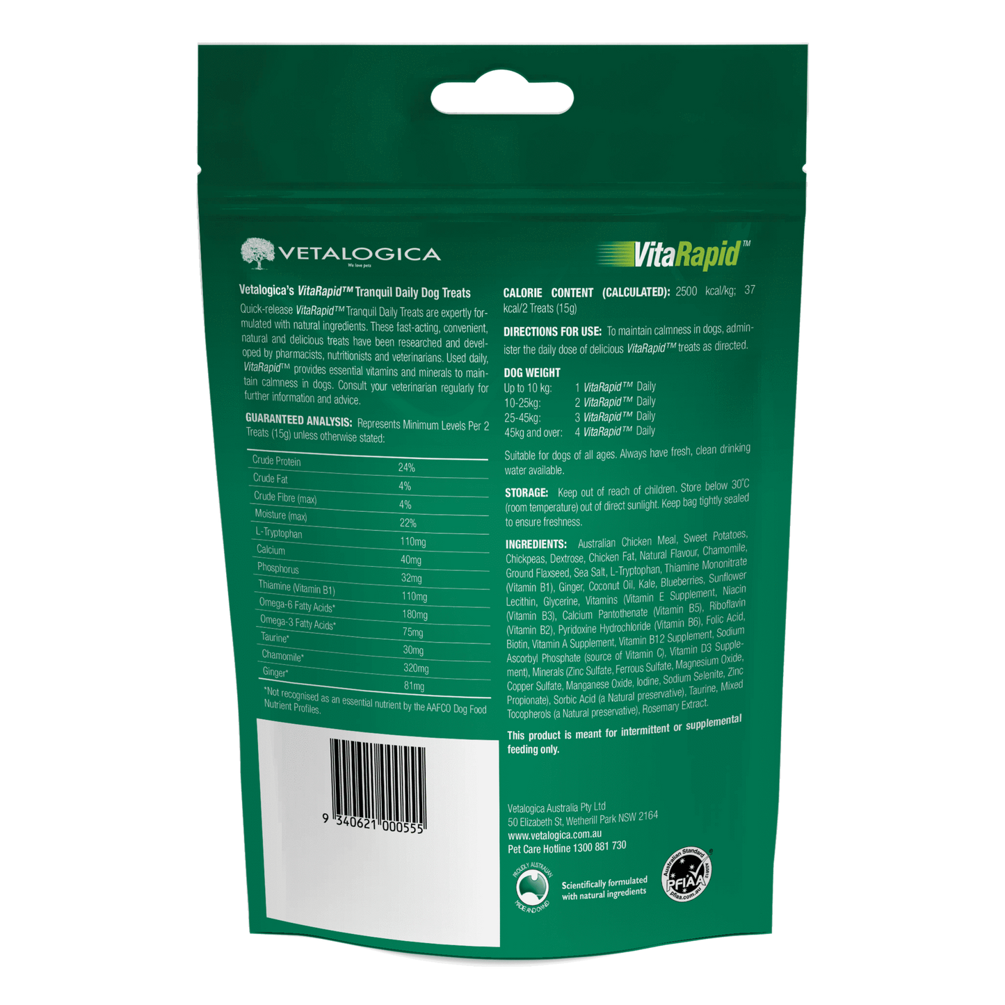 VitaRapid Dog Tranquil Treat 210g