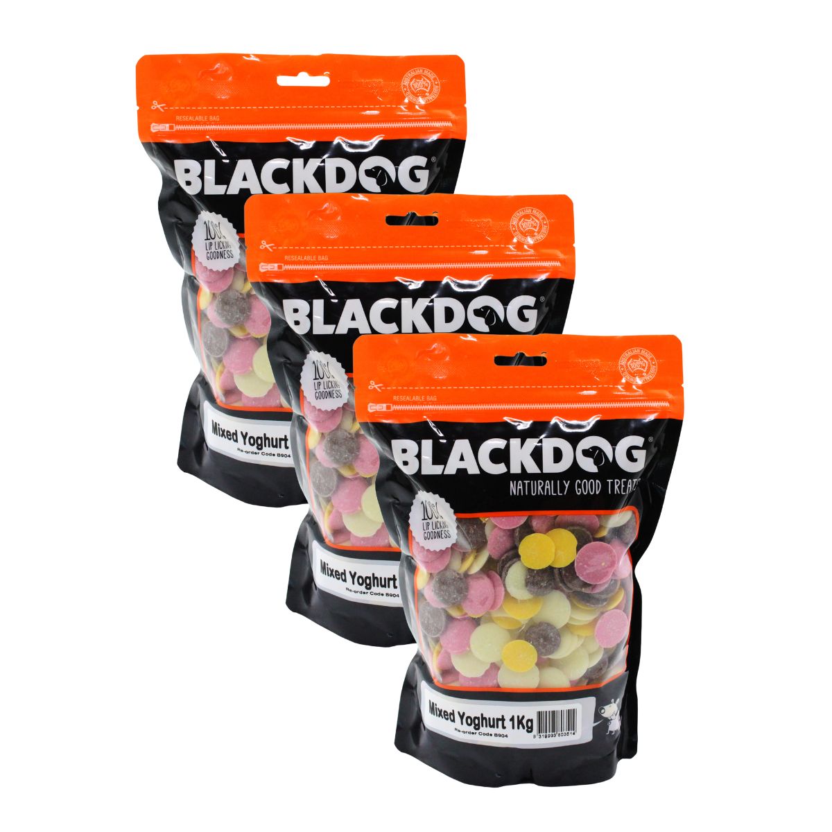 Blackdog Mixed Yoghurt Drops 1kg x 3pk-1996005502022193152