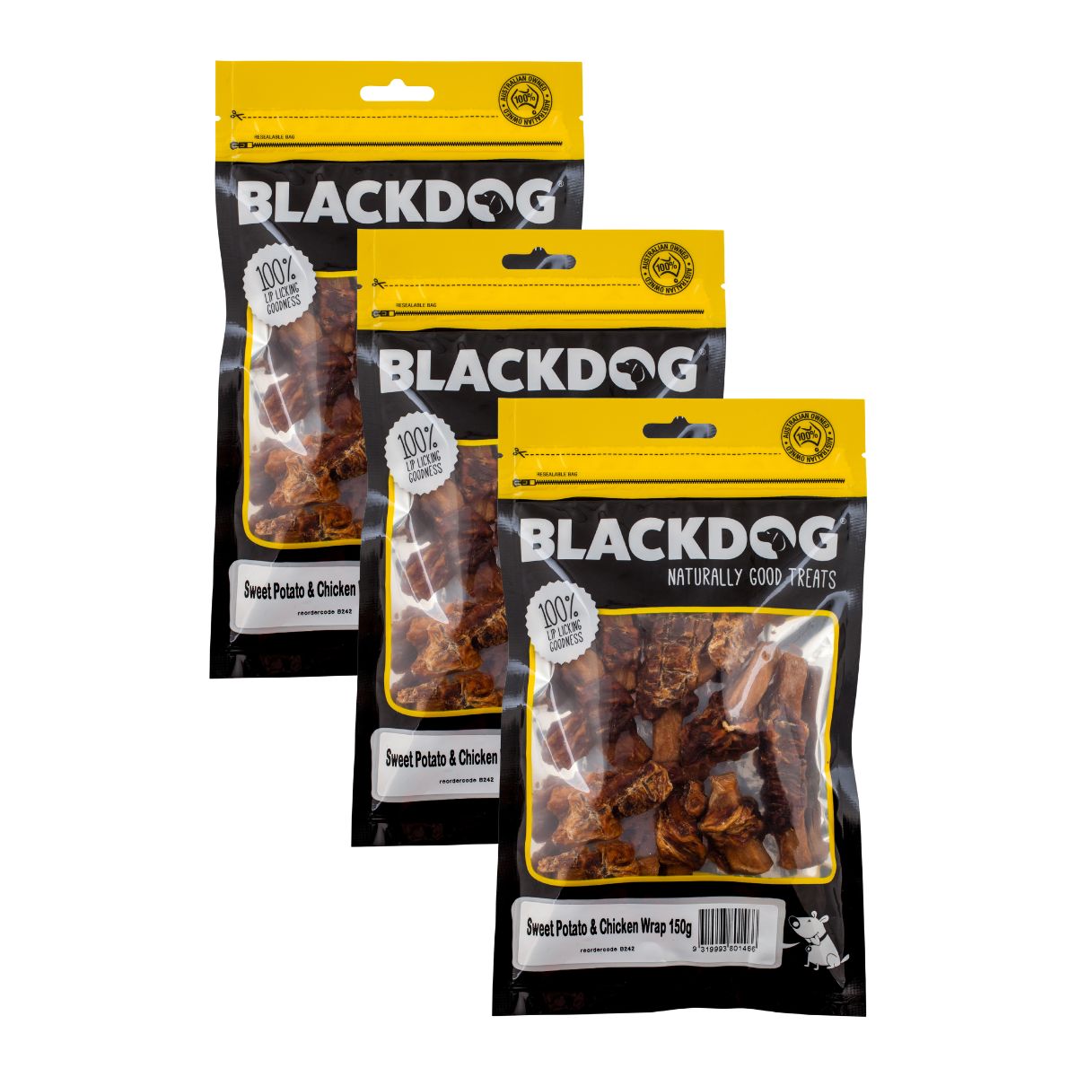 Blackdog Sweet Potato & Chicken 150g x 3pk-1996005499128123392