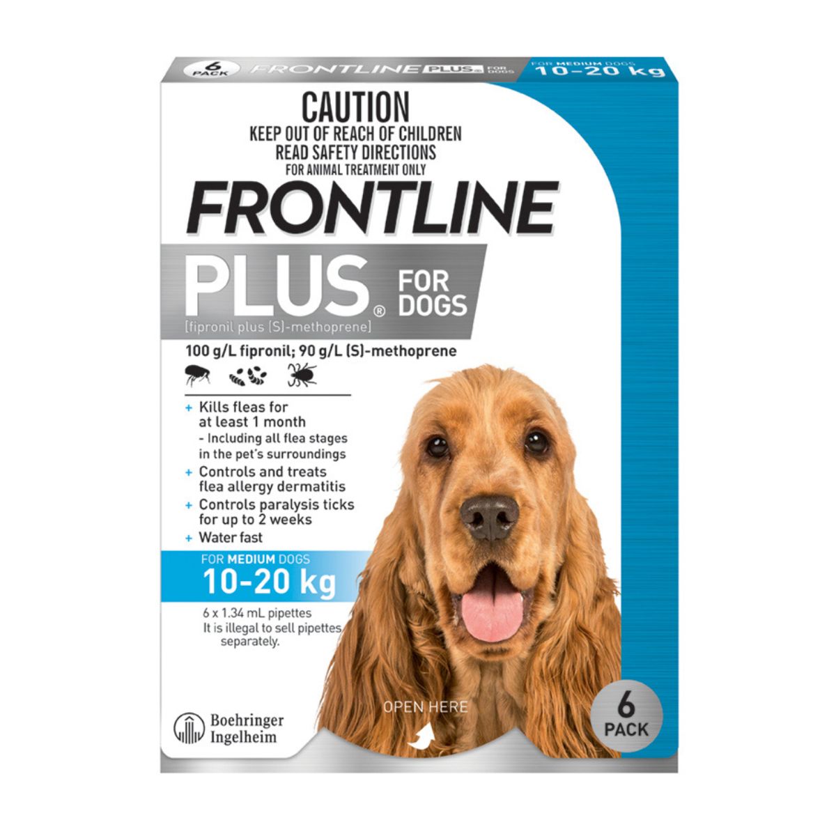 Frontline Plus Dog 10-20kg Blue Medium 6pk-1996005509823598595