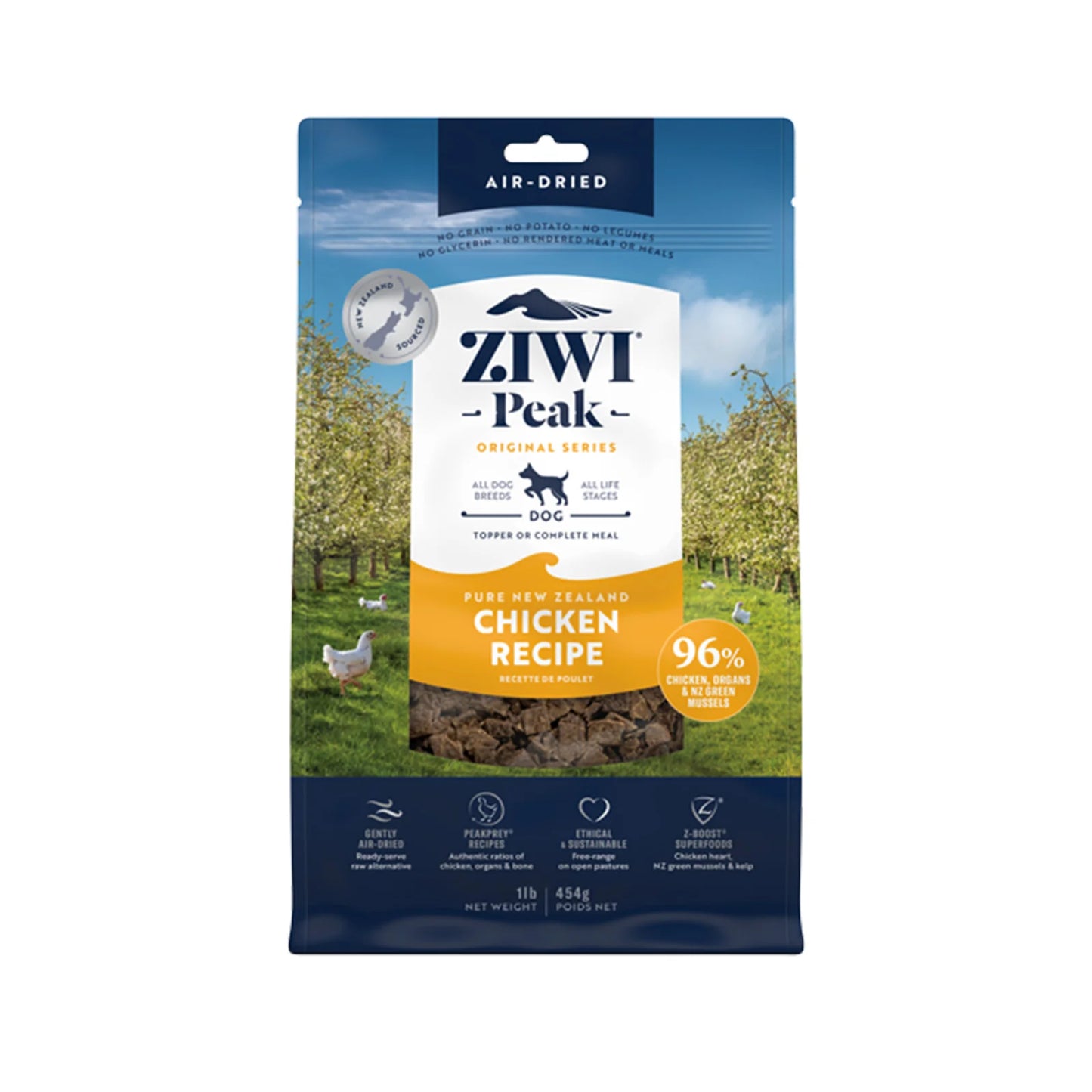Ziwi Peak Dry Dog Food Chicken 454g
