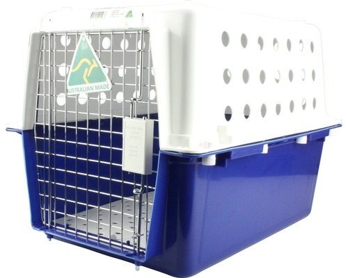 Airline Approved Pet Carrier Blue & White 53L x 37W x 37H