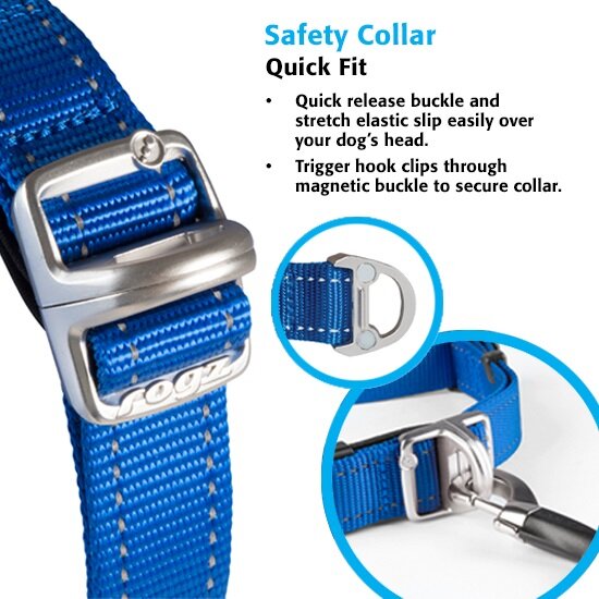 Rogz Safety Collar Red  LARGE