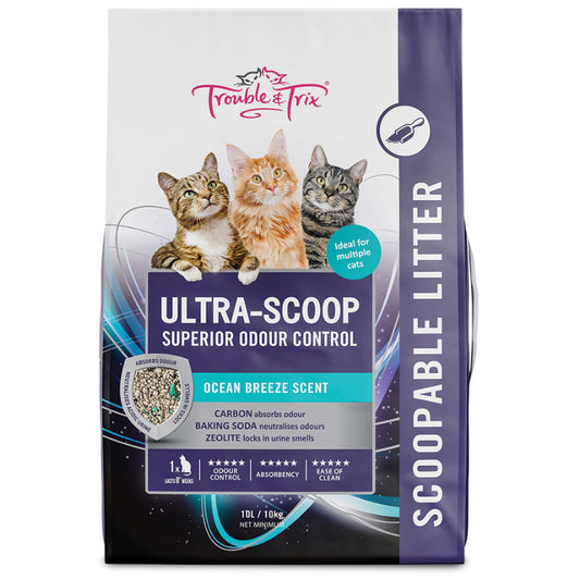 Trouble & Trix Scoopable Litter Ocean Breeze 10L - 10kg