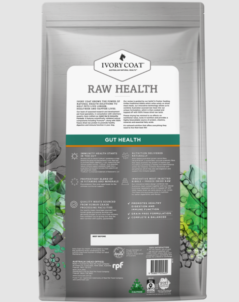Ivory Coat Raw Health Dog Gut Health Chicken 1.8Kg