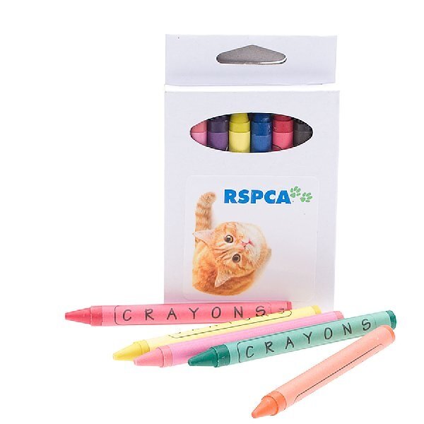 RSPCA Crayons Assorted Colours 8 Crayons
