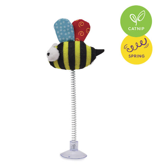 Bouncy Bee with Catnip & Spring Suction