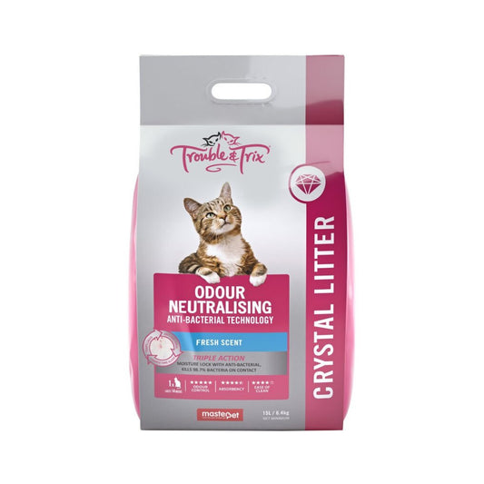 Trouble & Trix Crystal Litter Anti-Bacteria 15L