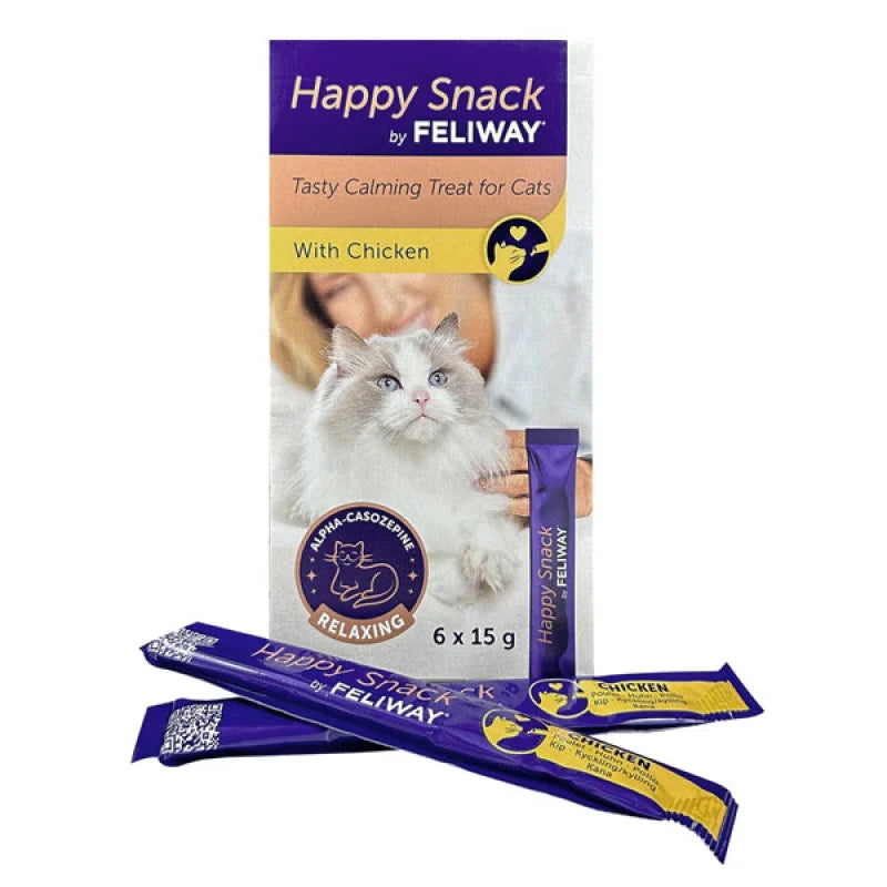 Feliway Happy Snack Chicken Calming Treat 15g 6 Pack