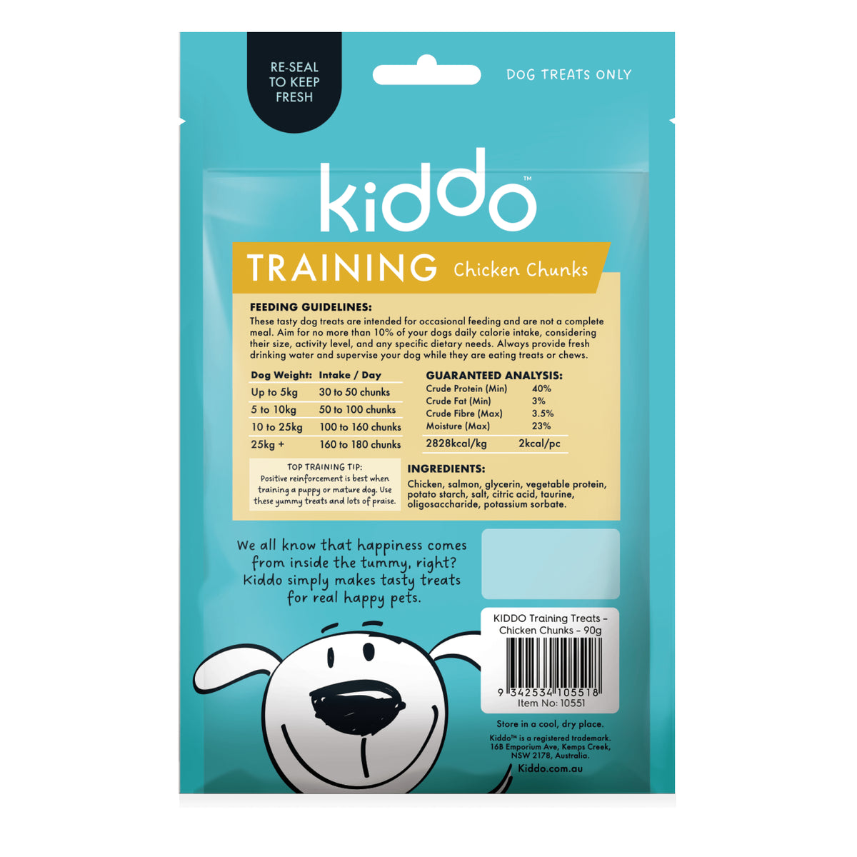 Kiddo Training - Soft Chicken Chunks - 90g