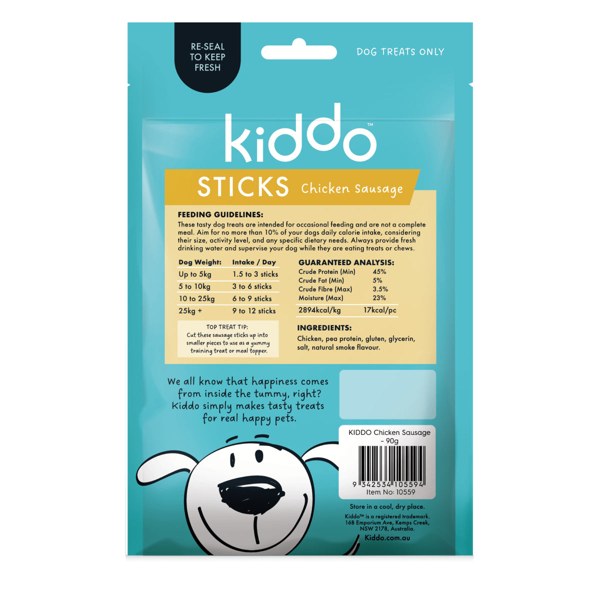Kiddo Sticks - Chicken Sausage - 90g