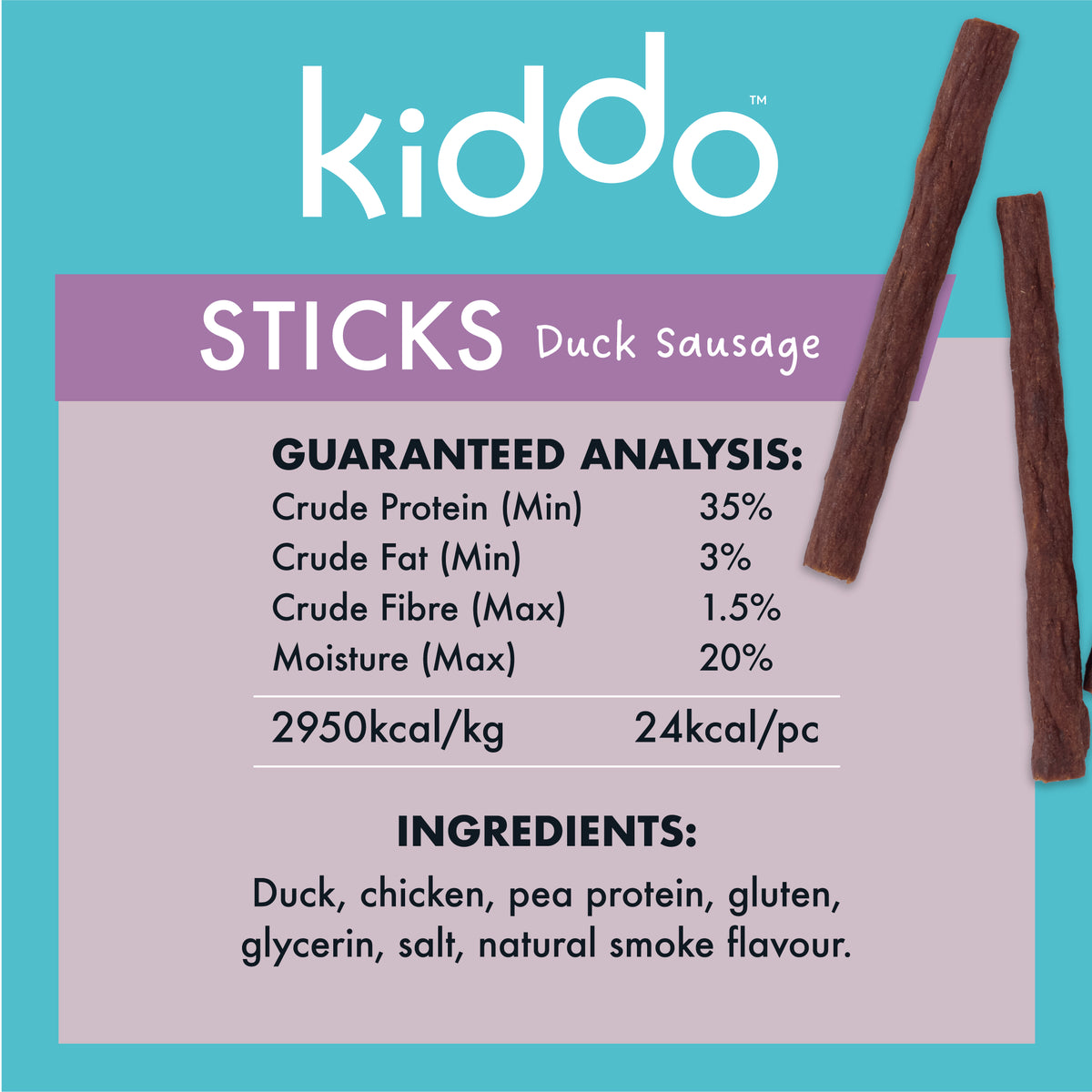 Kiddo Sticks - Duck Sausage - 90g