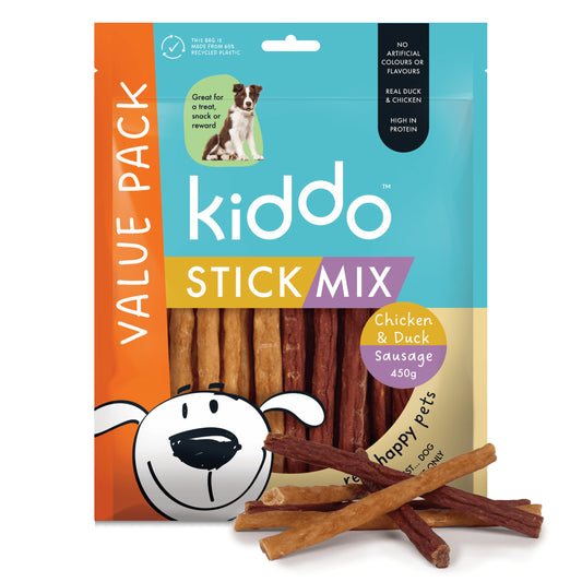 Kiddo Value Stick Mix - Chicken & Duck Sausage - 450g