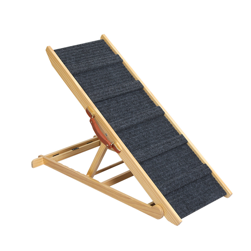 PaWz 5 Wood Adjustable Height Pet Ramp-1973193678373654528