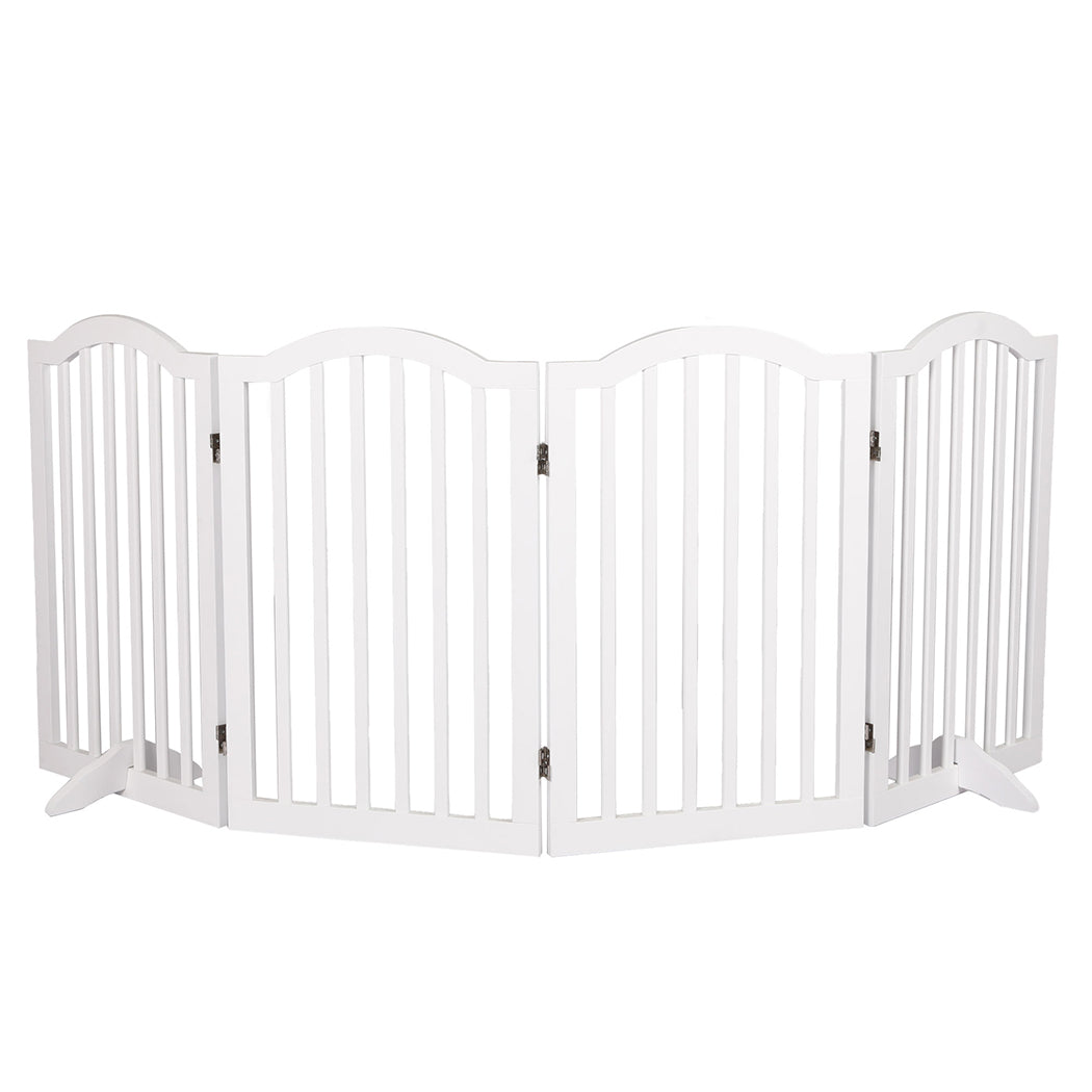 PaWz Wooden Pet Gate Dog Fence Safety White-1973193663785865216