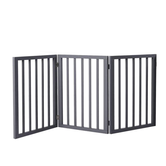 Wooden Pet Gate Dog Fence Retractable Grey 2000x 3MM-1975420451777810432