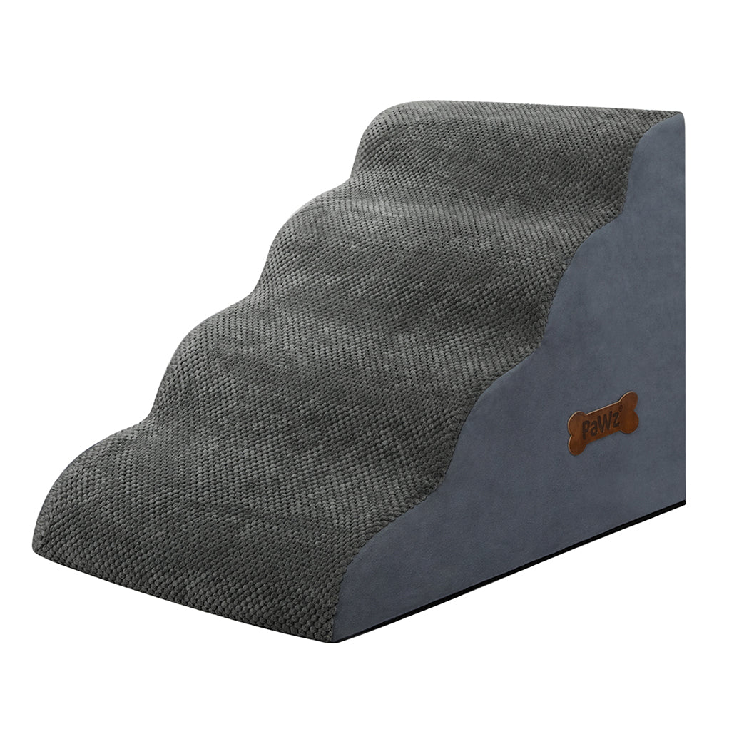 Pawz 4 Steps Pet Stairs Dog Ramp High Density Foam Grey-1973193539760295936