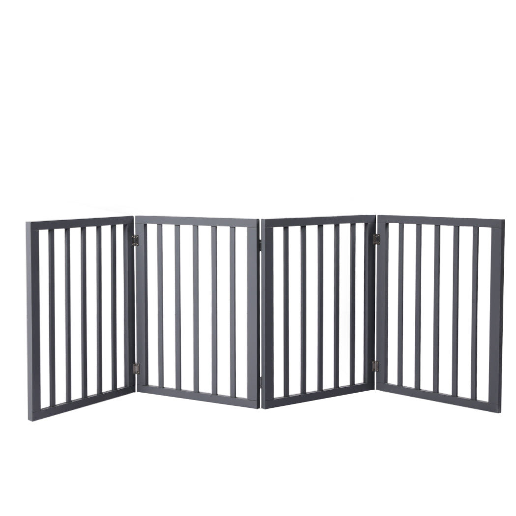 Wooden Pet Gate Dog Fence Retractable Grey 600x 3MM-1973193642998894592
