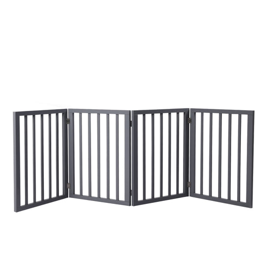Wooden Pet Gate Dog Fence Retractable Grey 600x 3MM-1973193642998894592