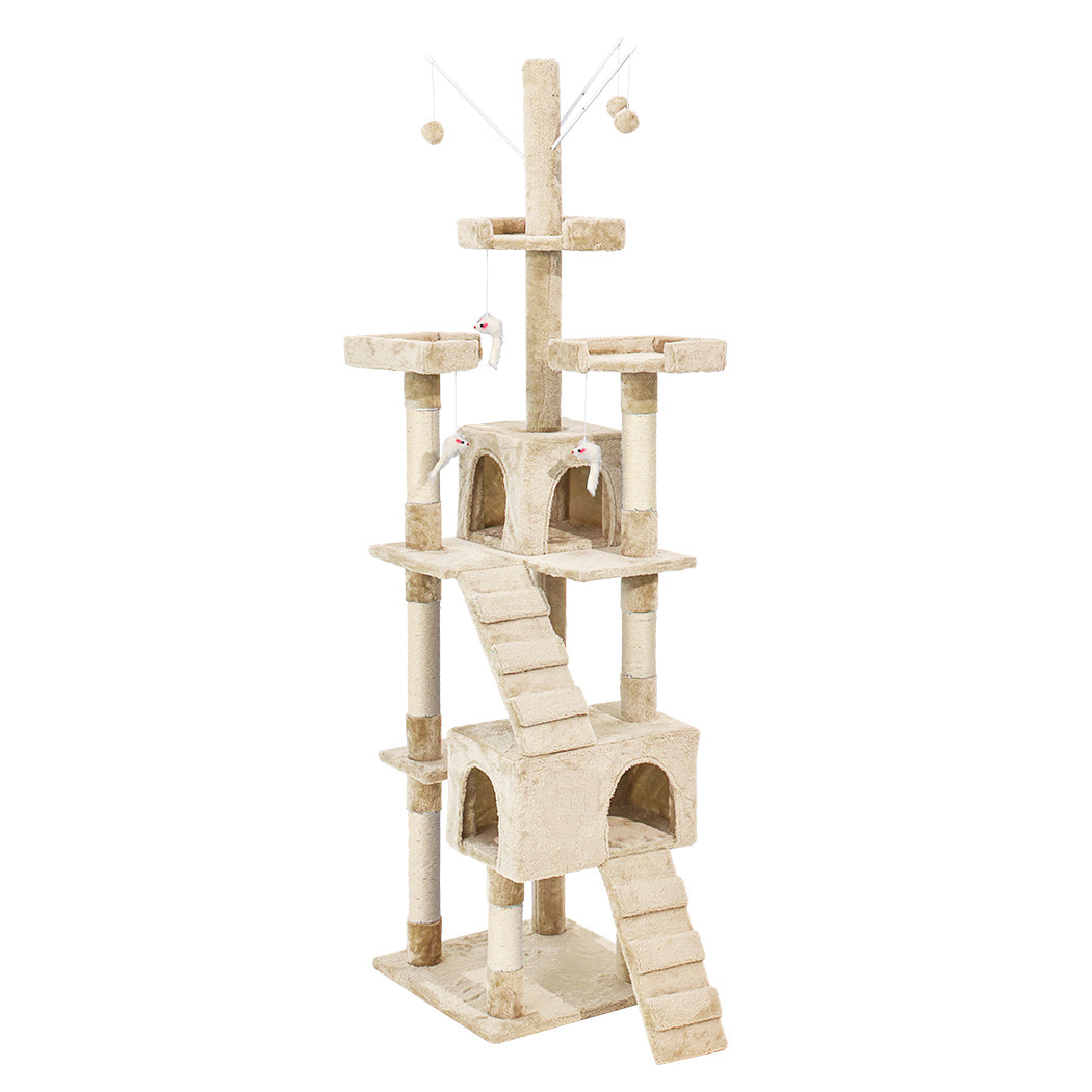 PaWz Cat Tree Scratching Post Scratcher Beige-1975420471109357568