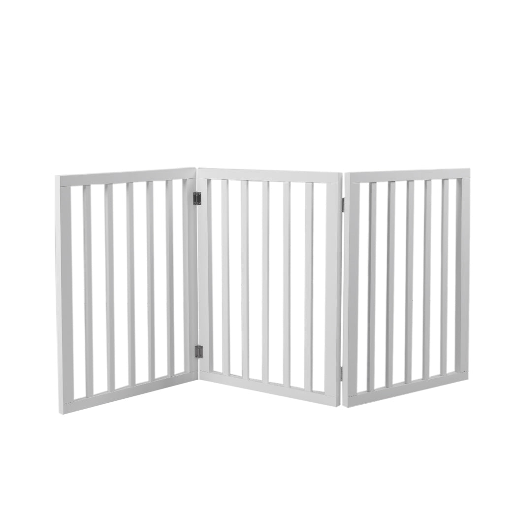 Wooden Pet Gate Dog Fence Retractable White 2000x 3MM-1973193642378137600