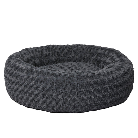 PaWz Calming Dog Bed Warm Soft Plush L Dark Grey Large-1973193664826052609
