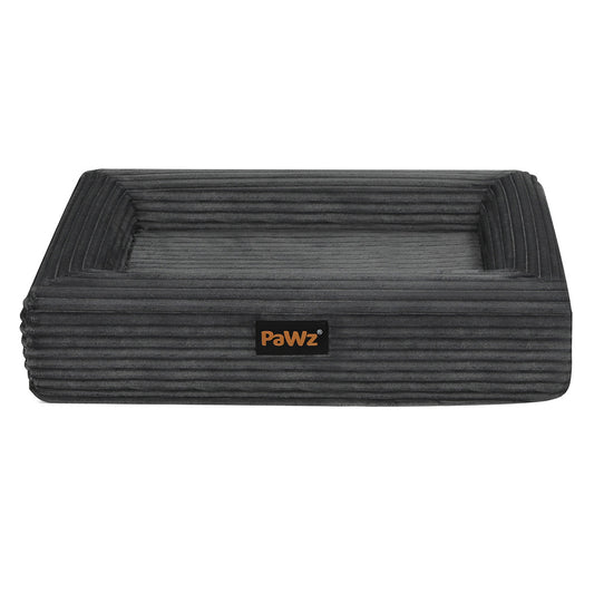 Pawz XXL Size Orthopedic Dog Bed with Corduroy Removable Cover Waterproof Washable Grey-1973193548442505217