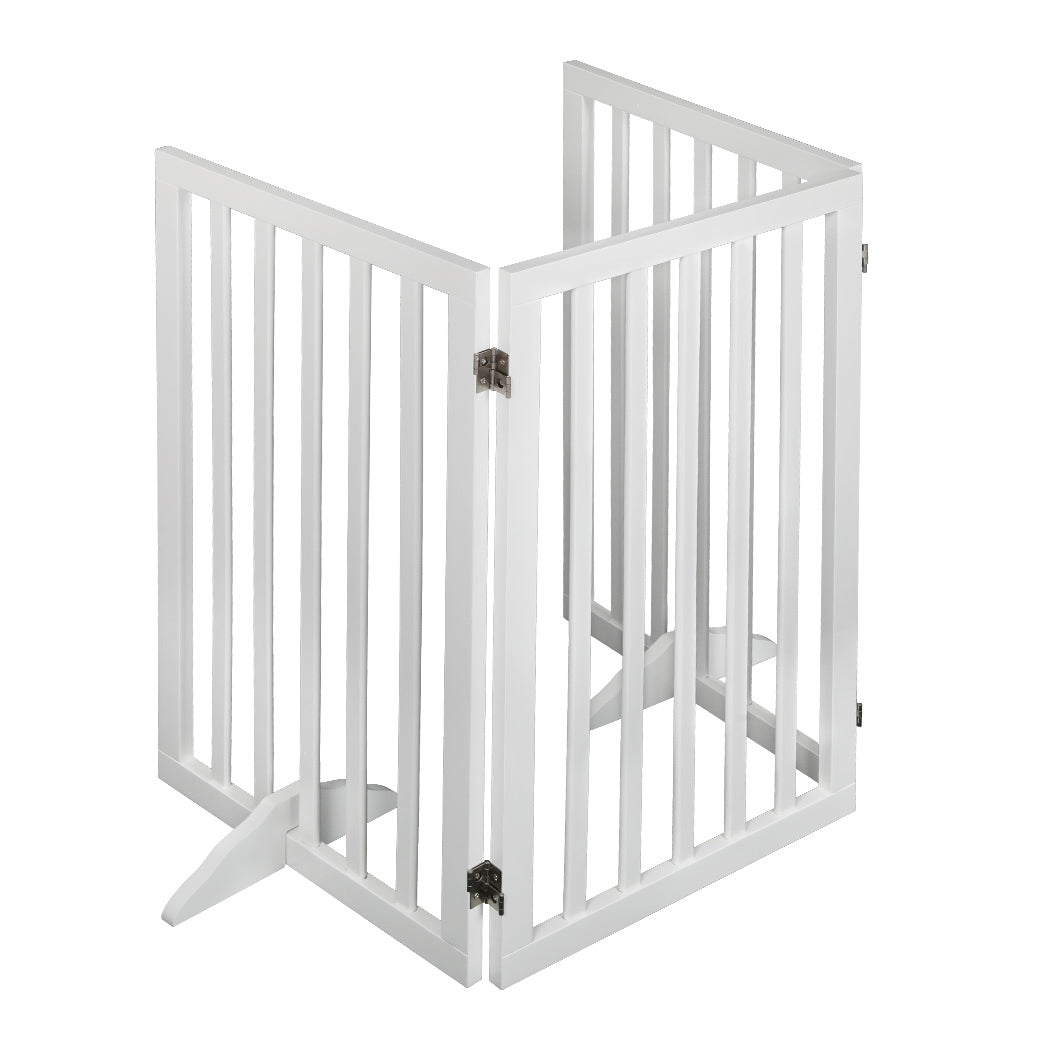 PaWz Wooden Pet Gate Dog Fence Safety White 400x 3MM-1973193642583658497