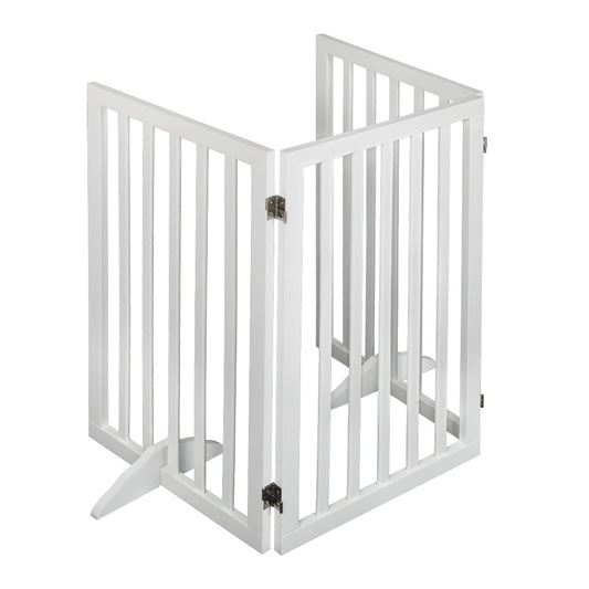 PaWz Wooden Pet Gate Dog Fence Safety White 400x 3MM-1973193642583658497