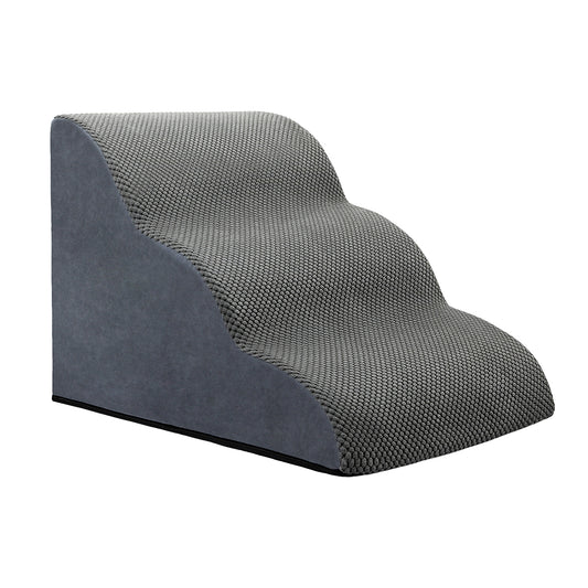 Pawz 3 Steps Pet Stairs Dog Ramp High Density Foam Grey-1973193549394612225