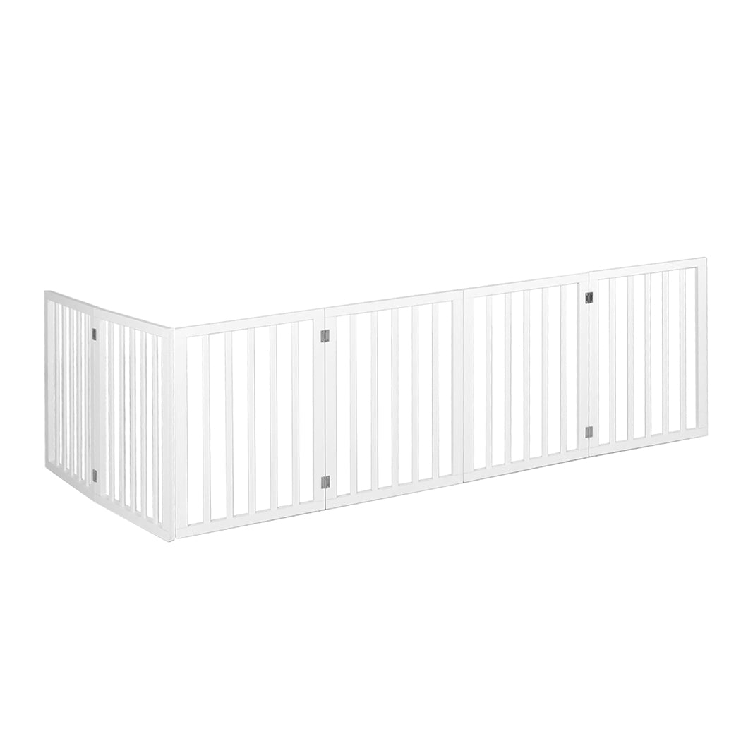 PaWz Wooden Pet Gate Dog Fence Safety White 100 Pack-1973193643762257921