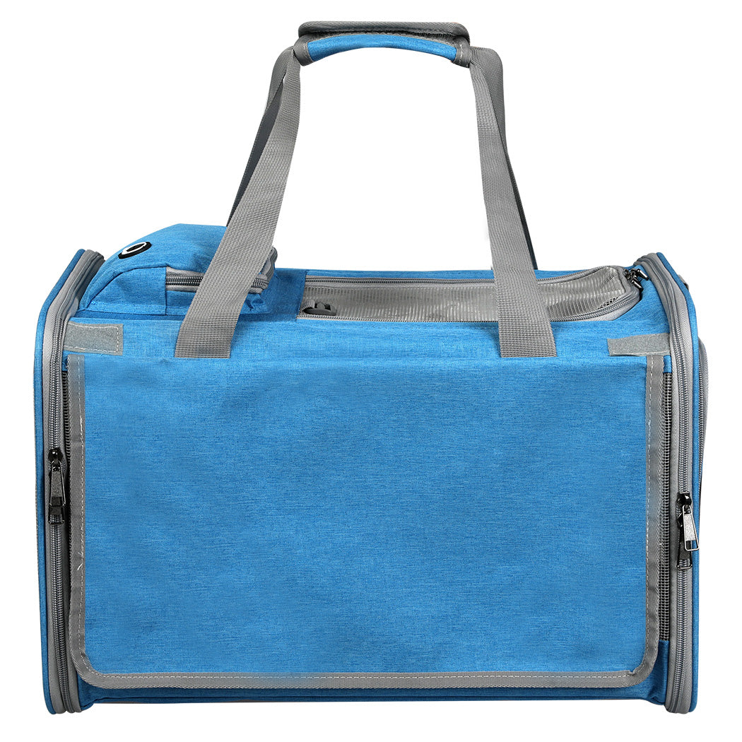 Pawz 3 in 1 Pet Soft Crate Dog Cat Carrier M Size Blue-1975420341031407617