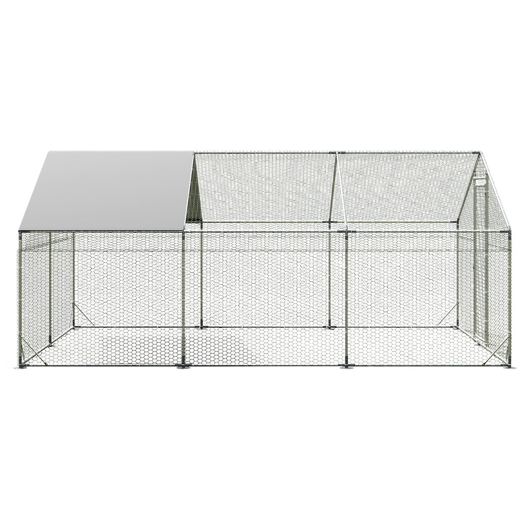 Pawz 600x300x194cm Large Metal Walk-in Chicken Coop Cage-1973193526581792769