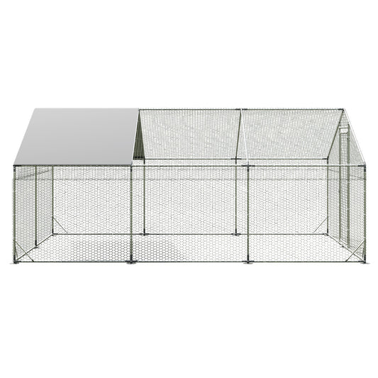 Pawz 600x300x194cm Large Metal Walk-in Chicken Coop Cage-1973193526581792769