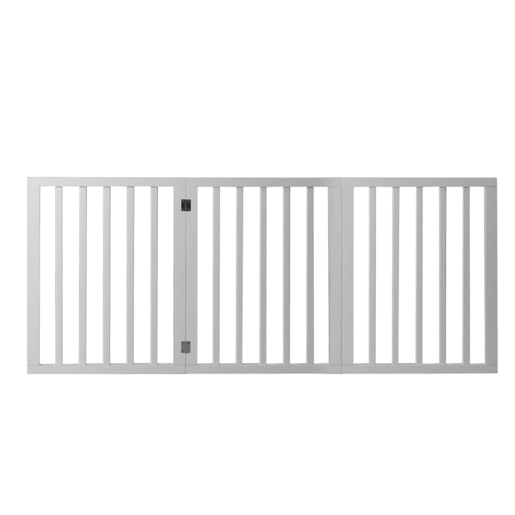 Wooden Pet Gate Dog Fence Retractable White 2000x 3MM-1973193642378137601