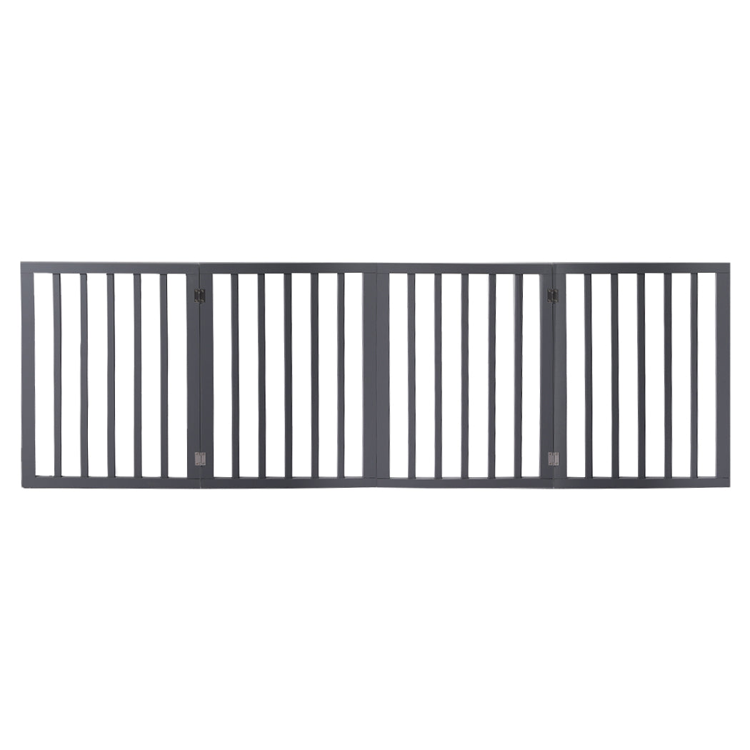 Wooden Pet Gate Dog Fence Retractable Grey 600x 3MM-1973193642998894593