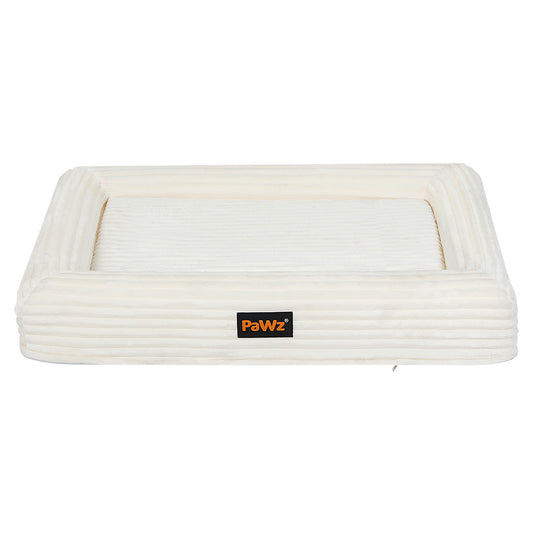 Pawz XXL Size Orthopedic Dog Bed with Corduroy Removable Cover Waterproof Washable Beige-1975420347981369345