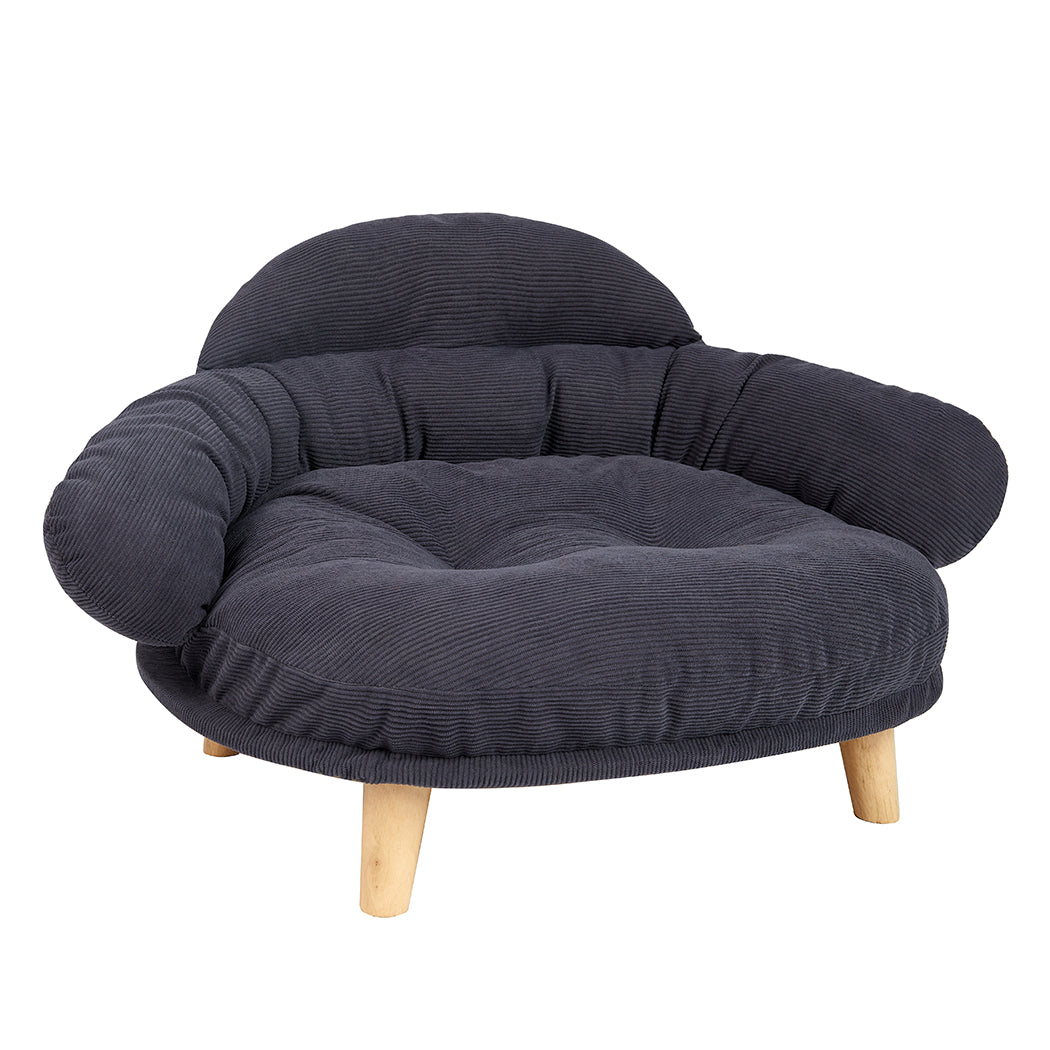 Pawz Elevated Pet Dog Cat Sofa Bed Couch L Size Grey-1973193511998197761