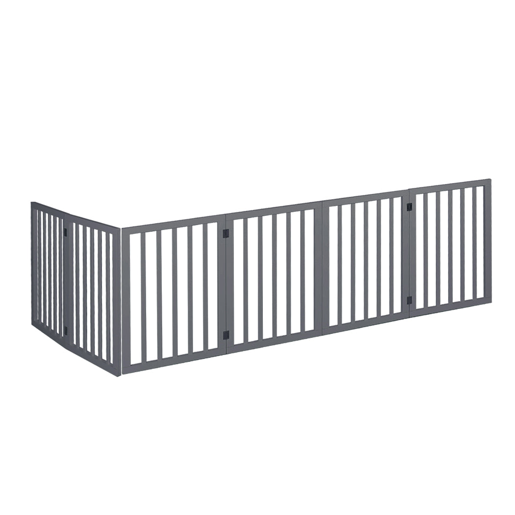 PaWz Wooden Pet Gate Dog Fence Safety Grey 100 Pack-1973193643569319937